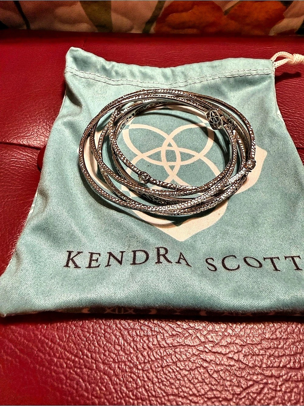 Kendra Scott Silver Bangle Bracelet Set